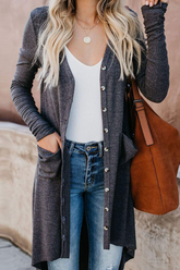 Lässige Oberbekleidung mit einfarbigem Patchwork-Cardigan-Kragen (8 Farben)